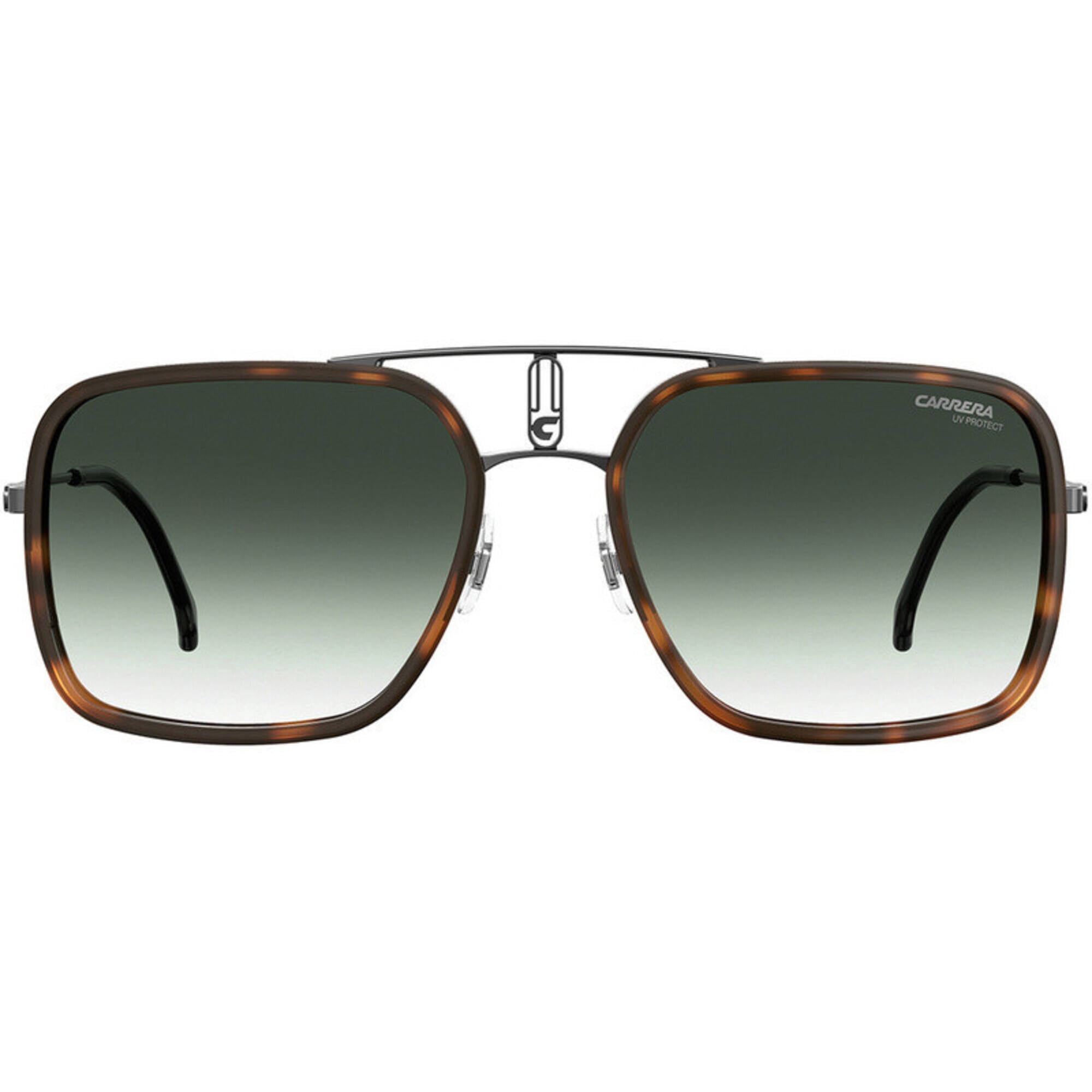 CARRERA 1027/S EKP 9K Sunglasses Ruthenium Havana Frame Green Shaded Lens 59mm
