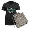thumbnail image 5 of CafePress - Leprechaun Made Me Hat Women's Dark Pajamas - Women's Short Sleeve Print T-Shirt and Pants Dark Cotton Pajama Set, 5 of 7