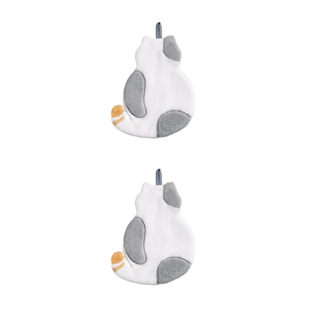 Bearachild de cocina con forma bonita, toalla para lavar a mano, paño de limpieza colgante cómodo, toallas de mano multiusos lavables, inodoro gris Gris 2piezas Bearachild CBP490667