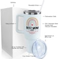 thumbnail image 2 of 40 oz Tumbler with Handle and Straw Lid Leak Proof | Best Mom Ever Mother''s Day Birthday Gifts for Mom Mothers Day | Stainless Steel Cup Dishwasher Safe, 2 of 5