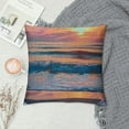 thumbnail image 2 of Shiartex beautiful beach sunset Print Decorative Throw Pillow Covers Corduroy Cushion Covers Soft Throw Pillow Case Sofa Pillow Case Square Cushion Case for Living Room Bed Couch Car Home Decor, 2 of 5