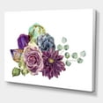 thumbnail image 3 of Designart ' Bouquet of Succulents Eucalyptus With Flowers ' Traditional Canvas Wall Art Print, 3 of 4