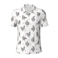 thumbnail image 2 of Daiia Funny Chicken Pattern Men’s Polo Shirts,Solid Deck Shirt,Classic Fit, Breathable Cotton Polo for Casual and Sport Wear-Small, 2 of 9