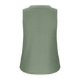 thumbnail image 4 of Admvng Summer Tops for Women Casual Solid Color Sleeveless V-neck Hem Curved Pullover S-2XL, 4 of 8