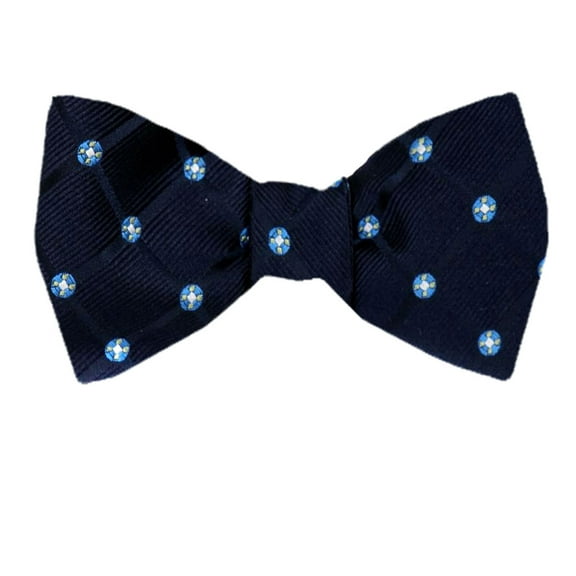 Men's Navy Blue Silk Self Tie Bowtie Tie Yourself Bow Ties