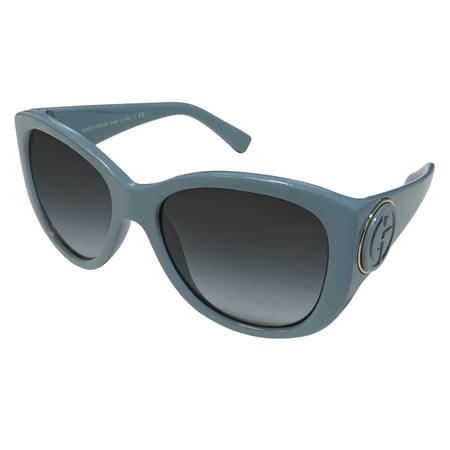 New Giorgio Armani 8031 Womens/Ladies Designer Full-Rim Gradient Dirty Blue Premium Segment Stylish Shades Made In Italy Frame Gradient Gray Lenses 57-17-130 Sunglasses/Sun Glasses