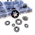 thumbnail image 3 of 340-Piece Hardened Steel Star-Shaped Lock Washers Set - 7 Sizes Internal Tooth Locking Gaskets, GB96-85 Standard, Durable Bearing Fixture Retaining Rings for Mechanical Repair & DIY Projects, 3 of 5