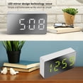 thumbnail image 4 of LED Digital Clock USB Rechargeable Tabletop Time Date Temperature Display Alarm Electronic Decorations Clocks Living Room Blue, 4 of 7