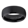 thumbnail image 3 of Men's Solid Black Tungsten Wedding Band Ring Dome 8MM Comfort-fit, 3 of 6