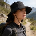 thumbnail image 5 of Elainilye Sun Hat Women Men Wide Brim Sun Protection Hat Outdoor Breathable Fishing Cap with Neck Flap for Travel Beach, 5 of 6