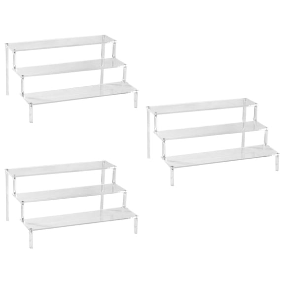 3pcs Detachable Acrylic Display Stand Desktop Perfume Organizer 3 Layer Rack