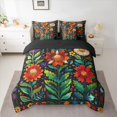 thumbnail image 2 of Castle Fairy Boys Girls Vintage Flower Bedding Comforter Set,Chic Floral King Bedding Sets, 2 of 8