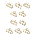 thumbnail image 1 of Guardurnaity Pinza de garra portátil estilo Simple agarre pulpo aleación decoración geométrica accesorios San Valentín pasadores KC Oro/Rectángulo 10piezas, 1 of 6