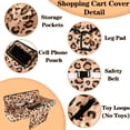 thumbnail image 2 of 2-in-1 Shopping Cart Cover for Babies Soft Padded Grocery Cart Cover for Baby Boy Girl - Yellow Leopard Texture Pattern, Soft Padded, Safety Harness - Protect and Comfort Your Baby While Shopping, 2 of 4