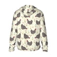 thumbnail image 2 of Picia Chickens And Flowers Women's Men's UPF 50+ Sun Protection Hoodie Shirt Long Sleeve SPF Fishing Outdoor UV Hiking Lightweight Shirts-XX-Large, 2 of 9