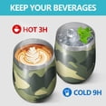 thumbnail image 4 of Camouflage 12oz Stainless Steel Insulated Wine Tumbler with Lid and Straw – Double Wall Vacuum Mug for Hot & Cold Drinks, 304 Steel Interior, Sweat-Free Design, 4 of 5