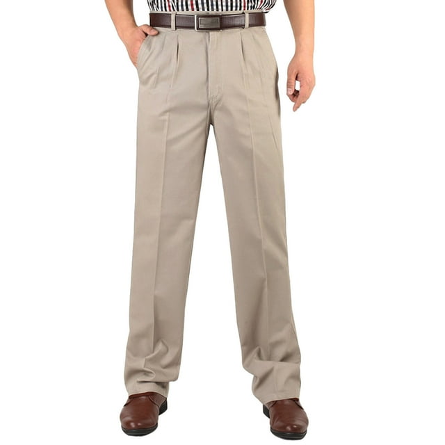 Erwazi Pantalon Décontracté Coupe Classique pour Homme Pantalon de Travail Business Pantalon à Jambe Droite