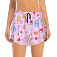 thumbnail image 4 of Lsque Sanrio Printed Women's Running Shorts with Liner Pockets,Elastic Quick Dry Workout Athletic Gym Yoga Shorts,Womens High Waist Shorts-Large, 4 of 9