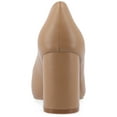 thumbnail image 4 of Journee Women's Simonne SuperNatural Shades Block Heel Pointed Toe Pumps, 4 of 10
