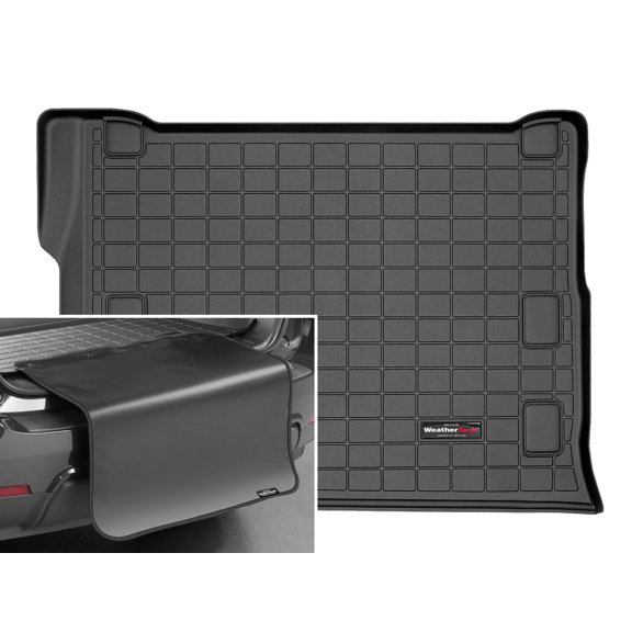 WeatherTech Cargo Trunk Liner with Bumper Protector compatible with 2024-2025 Jeep Wrangler 4xe - Behind 2nd Row w/ Bumper Protector, Black