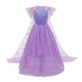 thumbnail image 2 of IBTOM CASTLE Girls Snow Queen Princess Fancy Dress Up Sequin Tulle Long Dress with Accessories for Kids Halloween Birthday Party Christmas Carnival Cosplay Outfits, 2 of 8