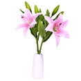 thumbnail image 5 of Ruanlalo Bouquet,Artificial Flower Weather-resistant Non-fading No Withering No-Watering Easy Maintenance 3D Printing 3 Heads Artificial Lily Flower Home Decor, 5 of 6