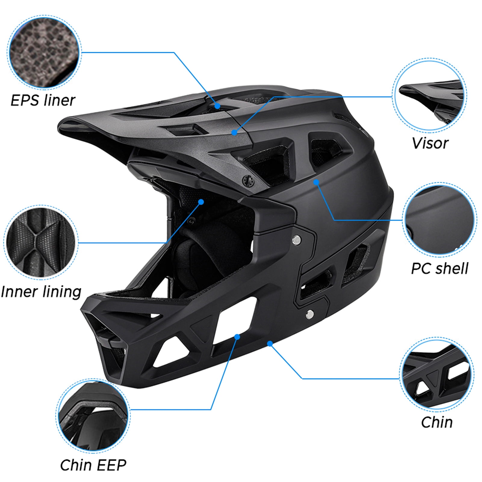 Helmet Full Face Mountain Bike Helmet Adult Racing Downhill  Helmet For Men/Women Adult Mountain Bike Helmet With Visor Over 31 Vents Bike Helmet