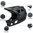 thumbnail image 5 of Full Face Bike Helmet Mountain Helmet for Adults, Racing Helmet for Men women with EEP Chin Support, 31 Breathable Lining, Light Design, Colors,, 5 of 7