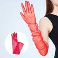 thumbnail image 4 of Sofullue Vintage Tulle Gloves Full Finger Gloves 55cm Ultra Thin Gloves for Banquets, 4 of 19