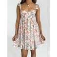thumbnail image 4 of Qmyliery Women Slip Dress, Sleeveless Backless Floral/Solid A-line Dress Summer Mini Dress, 4 of 8