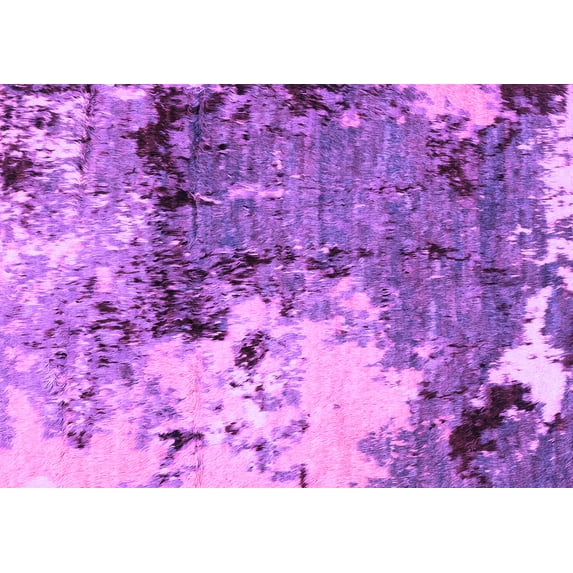 Ahgly Company Indoor Rectangle Abstract Purple Modern Area Rugs, 4' x 6'