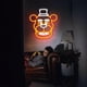 thumbnail image 3 of Five Nights at Freddy's/fnaf freddy neon signs for wall decor，LED Neon Lights for Bedroom，birthday、Christmas Gifts for kids 5V Power Adapter 12 * 13Inch(wite+orange), 3 of 5