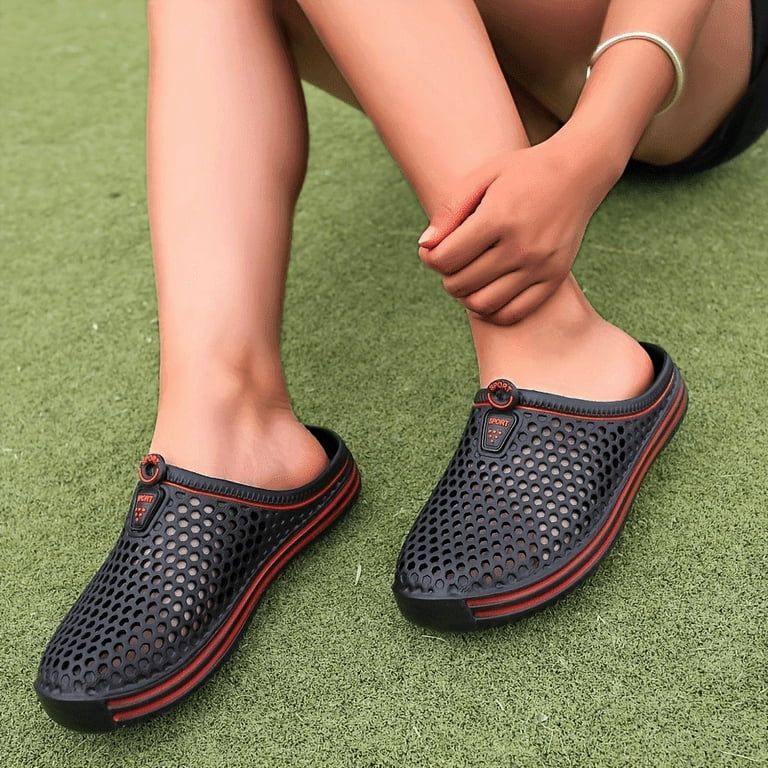 Men&Women's Closed Round Toe Garden Clogs, Non-slip Quick