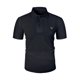 thumbnail image 1 of Blusa y camisa de manga corta con cuello vuelto para hombre, blusa de manga corta de seda helada con solapa y botones para hombre, 1 of 4