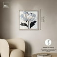 thumbnail image 5 of Gray Scale Flower I Shadowbox Print Elegant Floral Decor by Art Remedy, Blonde Frame, 24 x 24, 5 of 7