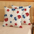 thumbnail image 2 of 4th of July Pillow Covers 16x16 Set of 2, Red Blue Stars Decor Patriotic Throw Pillows Independence Memorial Day Pillowcase Summer Outdoor Decorations Farmhouse Cushion Case for Couch Home, 2 of 6
