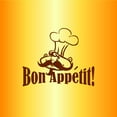 thumbnail image 1 of Wall Decal Bon Appetite – Sign – Kitchen Cook Chef Gourmet Bon Viveur Fancy Food Wine Holiday Gift Decorating Ideas Sticker - Size: 45 Inches X 45 Inches, 1 of 3