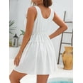 thumbnail image 3 of ZOELNIC Womens Summer Dress Sleeveless Mini Dresses Fashion Casual Fit Flowy Tiered Boho Beach Vacation Sundress, L, 3 of 4