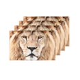 thumbnail image 4 of MKHERT Majestic Lion Crowned with Mane Wild Animal Head Placemats Table Mats for Dining Room Kitchen Table Decoration 12x18 inch,Set of 4, 4 of 4