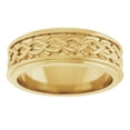 thumbnail image 3 of Dimaya Fine Jewelry 14K Yellow Gold 7.5 mm Patterned Wedding Band Size 10, 3 of 3
