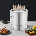 thumbnail image 4 of 20-Skewer Charcoal Grill – 13x15in, Silver 201 Stainless Steel, 3-6 People – Camping/Picnics, 4 of 18