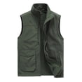 thumbnail image 2 of Lovskoo Men's Workout Vest Coats Tank Tops Sleeveless Thin Sports Multi-Pocket Casual Quick-Drying Loose Hiking Cargo Outdoor Jackets Olive Green, 2 of 9