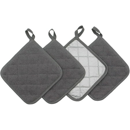 

Cotton Pot Holders Cotton Made Machine Washable Heat Resistant Everyday Kitchen Basic Terry Pot Holder Hot Pads Trivet for Cooking and Baking Set of 4