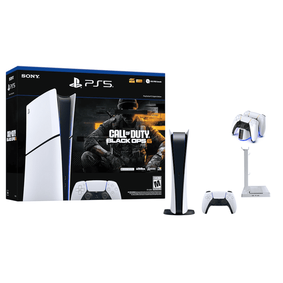 Playstation_PS5 Digital Edition – Call of Duty®: Black Ops 6 Bundle (Slim Model Group)   Controller Charging   Cooling Station