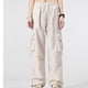 thumbnail image 5 of Amzcrzy Pantalones Cargo Para Mujer: Amplios, Cintura Elástica Con Cordón, Pierna Ancha Y2k, Estilo Paracaídas/Harem, Múltiples Bolsillos, Aptos Para Senderismo, Moda Hip Hop, Tallas M-2XL Beige, 5 of 6