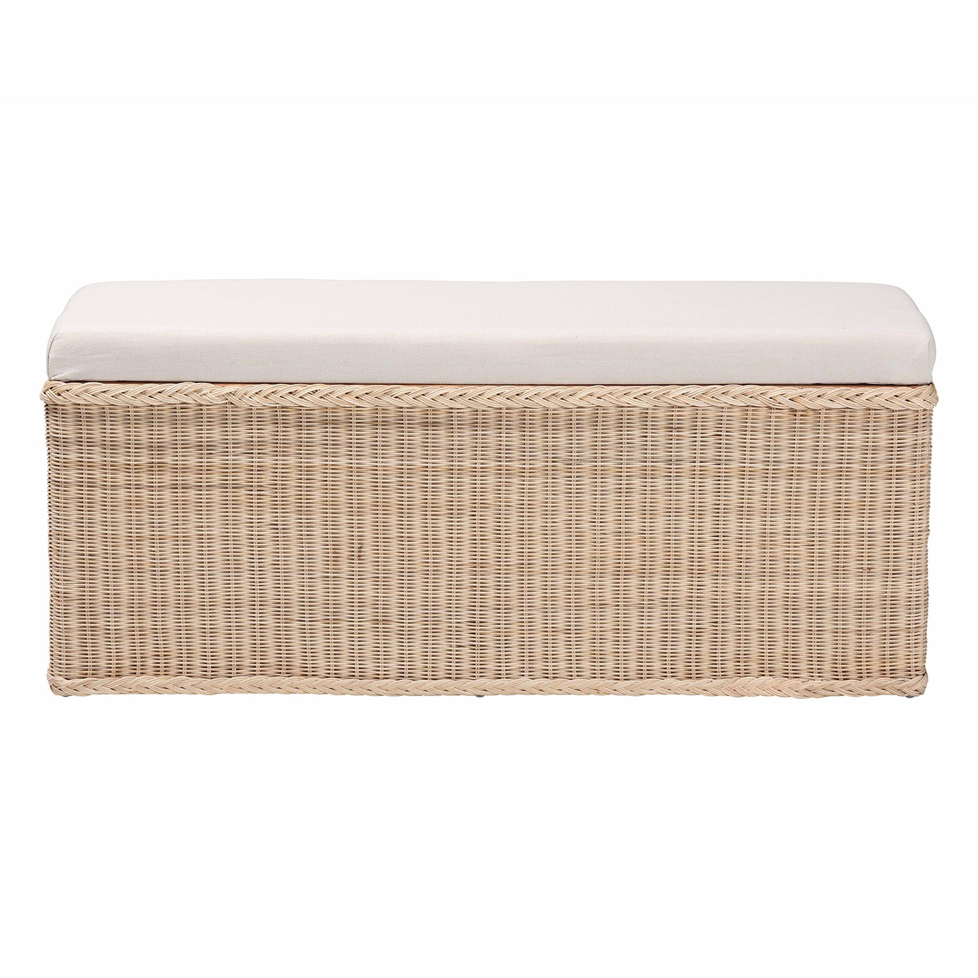 bali & pari Barid Boho Storage Bench, 19"H, Natural