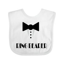 Inktastic Ringbearer Mock Tux Wedding Tuxedo Boys Baby Bib