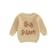 thumbnail image 1 of SUNSIOM Pull pour Filles, Broderie de Lettres, Col Rond, Manches Longues, Automne Hiver, 1 of 8
