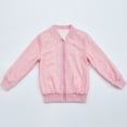 thumbnail image 6 of Cethrio Girls Bomber Jackets Size 7-8, Long Sleeve Sequin Performance Zip up Spring Outerwear Pink Size 7-8, 6 of 6