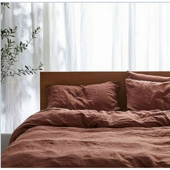 Pavish Export Cotton Duvet Cover Set Brown With 2 Pillow Case Boho Bedding Donna Quilt Cover Button Twin